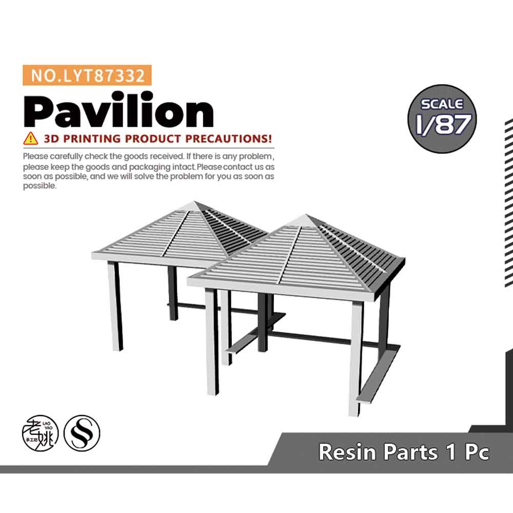 Yao's Studio LYT332 Pavilion HO/OO/Z/N/TT Railroad Miniature Accessory Display Props Main image