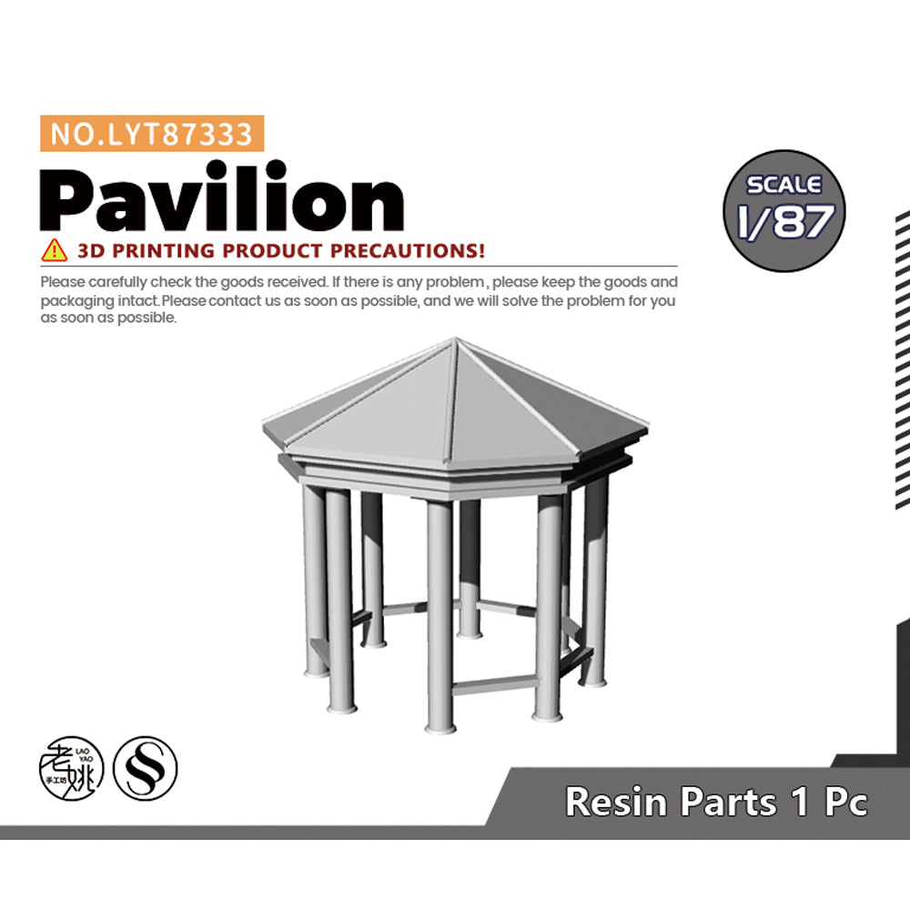 Yao's Studio LYT333 Pavilion HO/OO/Z/N/TT Railroad Miniature Accessory Display Props Main image