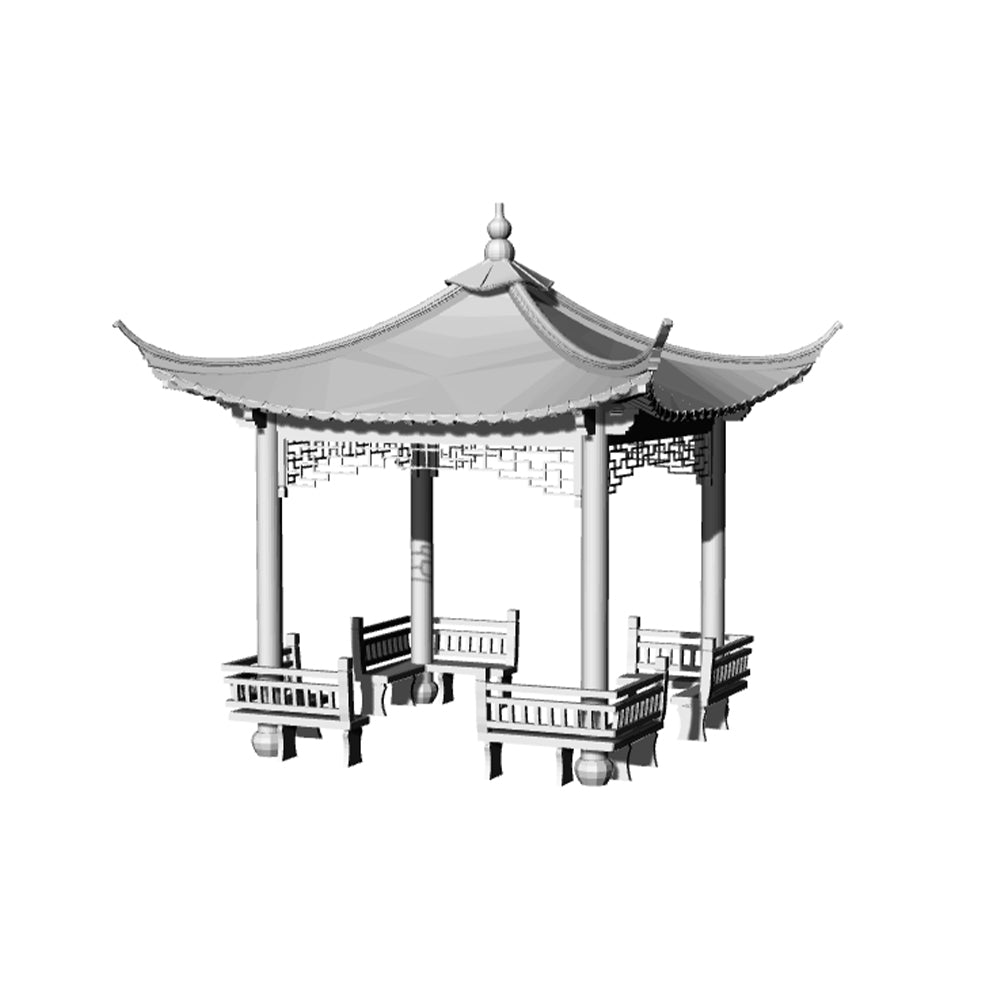 Yao's Studio LYT335 Pavilion HO/OO/Z/N/TT Railroad Miniature Accessory Display Props Secondary image