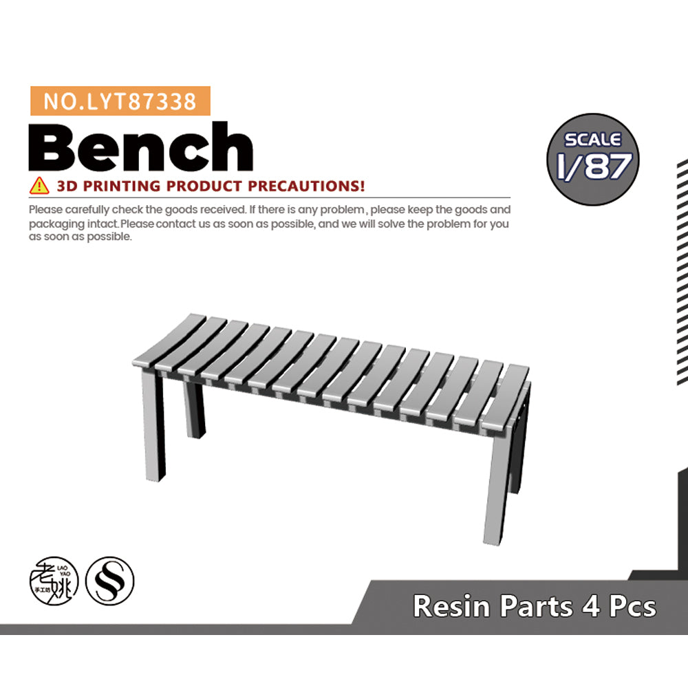 Yao's Studio LYT338 Bench HO/OO/Z/N/TT Railroad Miniature Accessory Display Props Main image