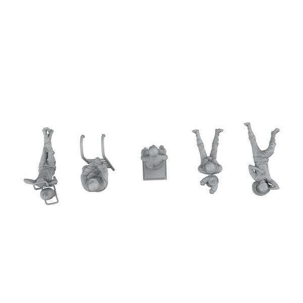 Yao's Studio LYT345 Firefighter Rescue Team Fireman Rest After Emergency Rescue HO/OO/Z/N/TT Railroad Miniature Accessory Display Props