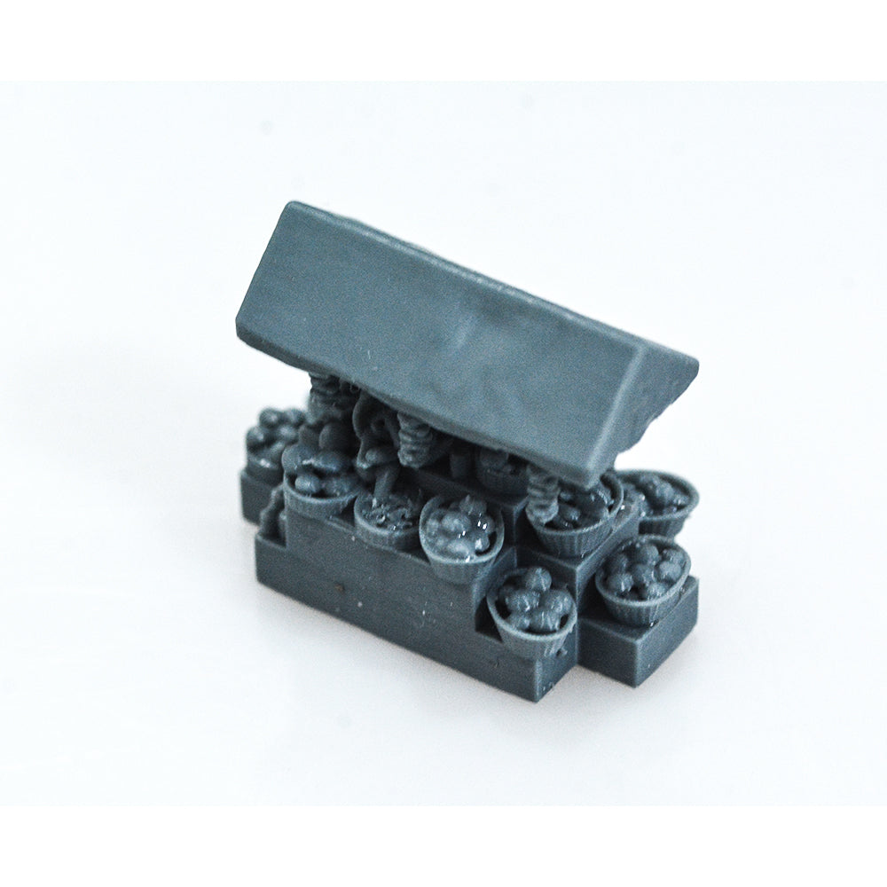 Yao's Studio LYT403 Farmers' Market Vegetable Stall Farm HO/OO/Z/N/TT Railroad Miniature Accessory Display Props Main image