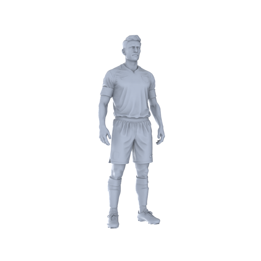 Detail view of Yao's Studio LYTR267  Unpainted Miniature Soccer Players 6-Pack for Diorama & Hobby Painting Miniatures Diorama Resin Figures Model
