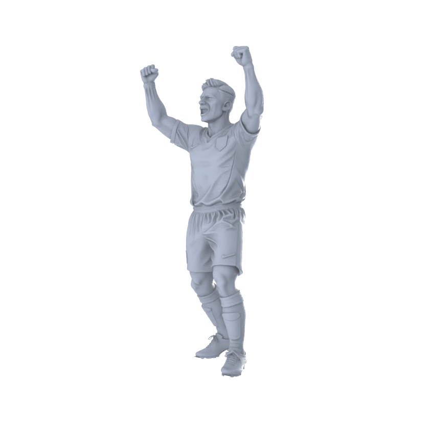 Detail view of Yao's Studio LYTR268 Unpainted Miniature Football Celebration 6-Pack for Diorama & Painting Miniatures Diorama Resin Figures Model