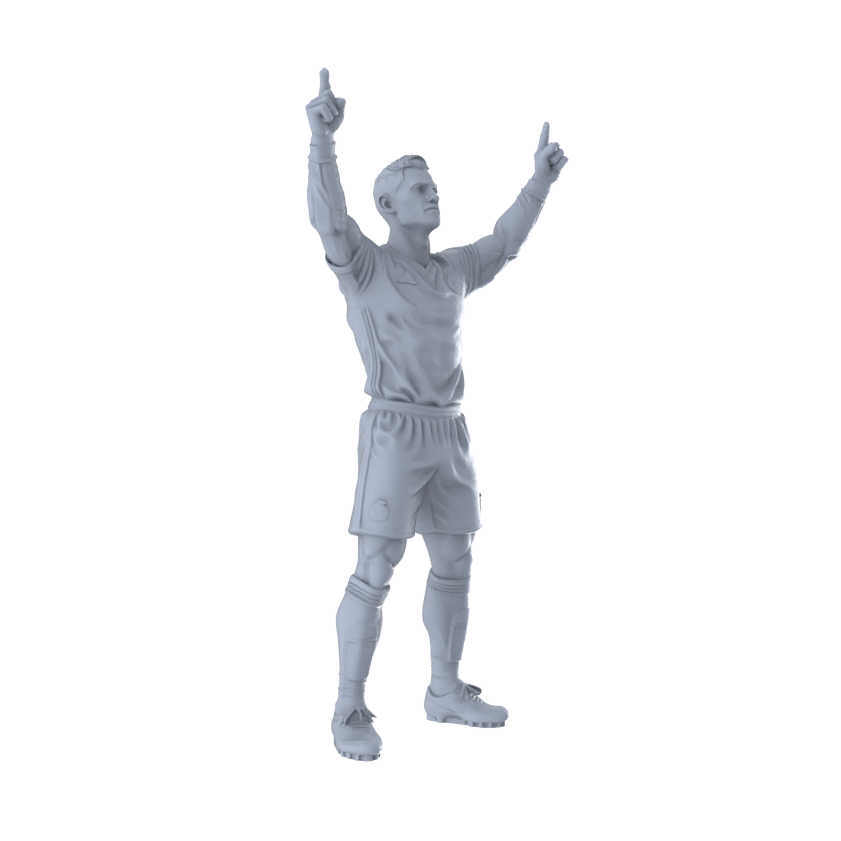 Detail view of Yao's Studio LYTR268 Unpainted Miniature Football Celebration 6-Pack for Diorama & Painting Miniatures Diorama Resin Figures Model
