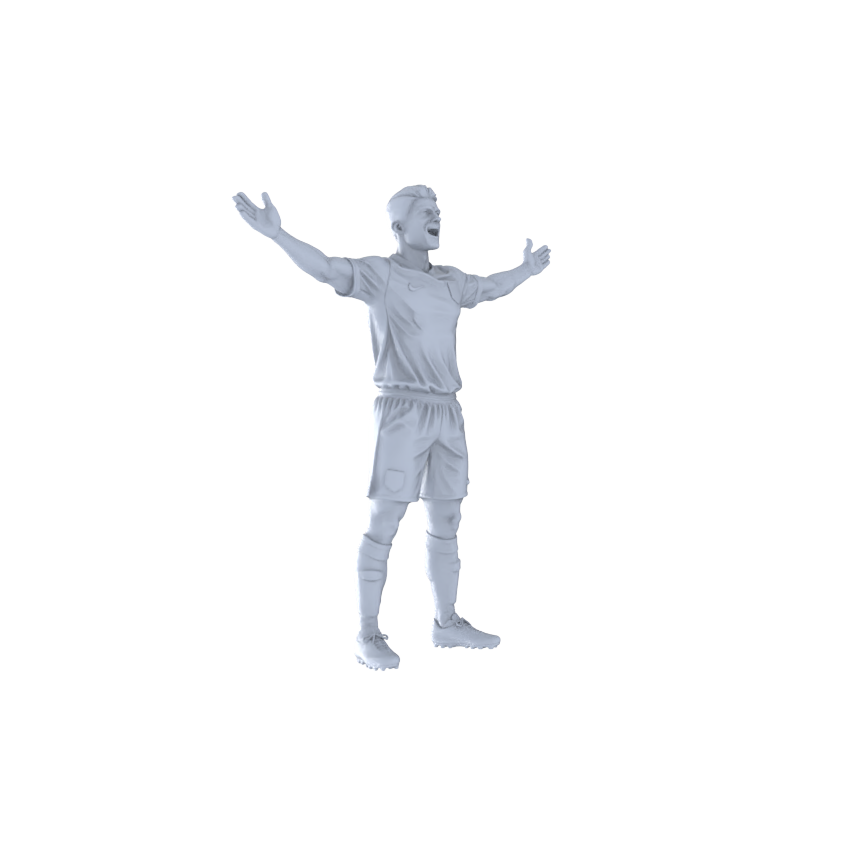 Detail view of Yao's Studio LYTR268 Unpainted Miniature Football Celebration 6-Pack for Diorama & Painting Miniatures Diorama Resin Figures Model