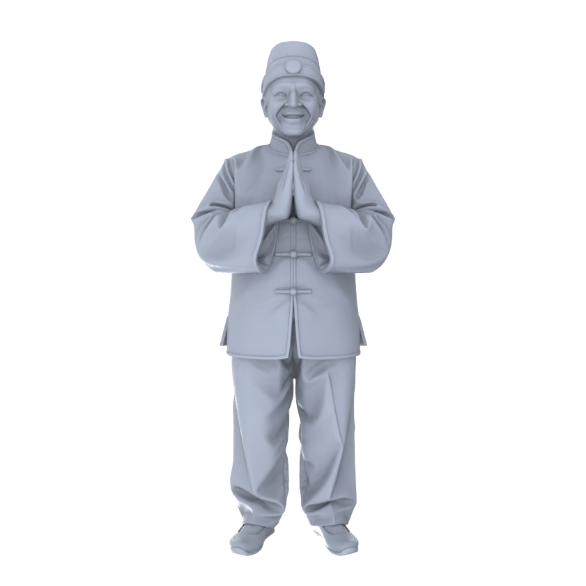 Detail view of Yao's Studio LYTR257  Chinese New Year Greeting Figures Resin Miniature Model 5-Figure Set, Unpainted Traditional Festival Figures, DIY Painting Scene Decoration Miniatures Diorama Resin Figures Model