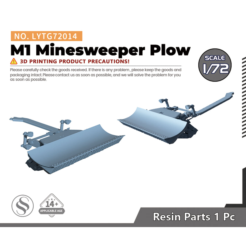 Yao's Studio LYTG014 1/35(48,72,144) Model Upgrade Parts US Tank M1 Minesweeper Plow — scale model kit