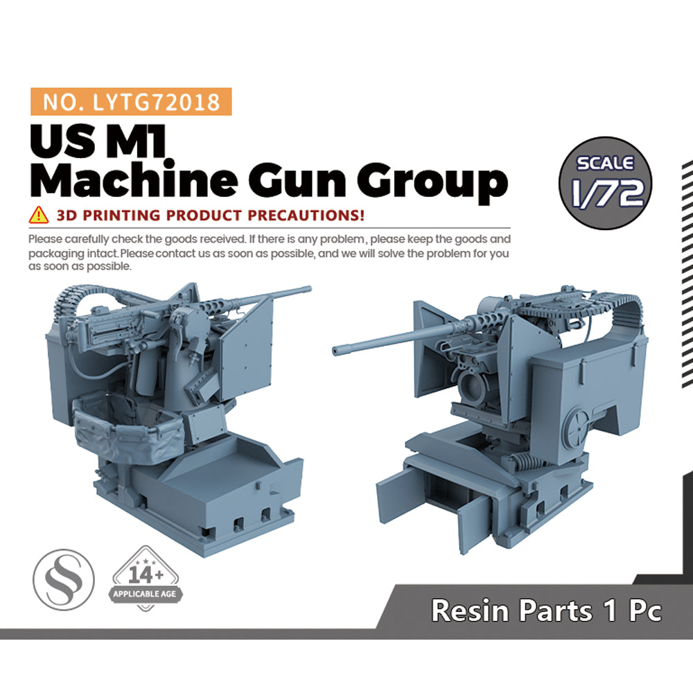 Yao's Studio LYTG018 Model Upgrade Parts 12.7mm M2HB Machine Gun Group for US M1A1 Abrams MBT — scale model kit