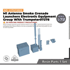 Yao's Studio LYTG022 1/35(48,72,144) Model Upgrade Parts US M1 Tank Antenna Smoke Grenade Launchers Electronic Equipment Group