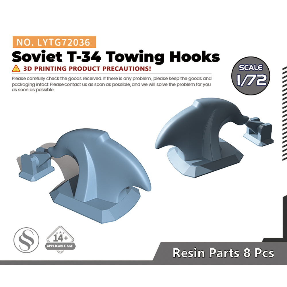 Yao's Studio LYTG036 Model Upgrade Parts Soviet T-34 Towing Hooks Main image