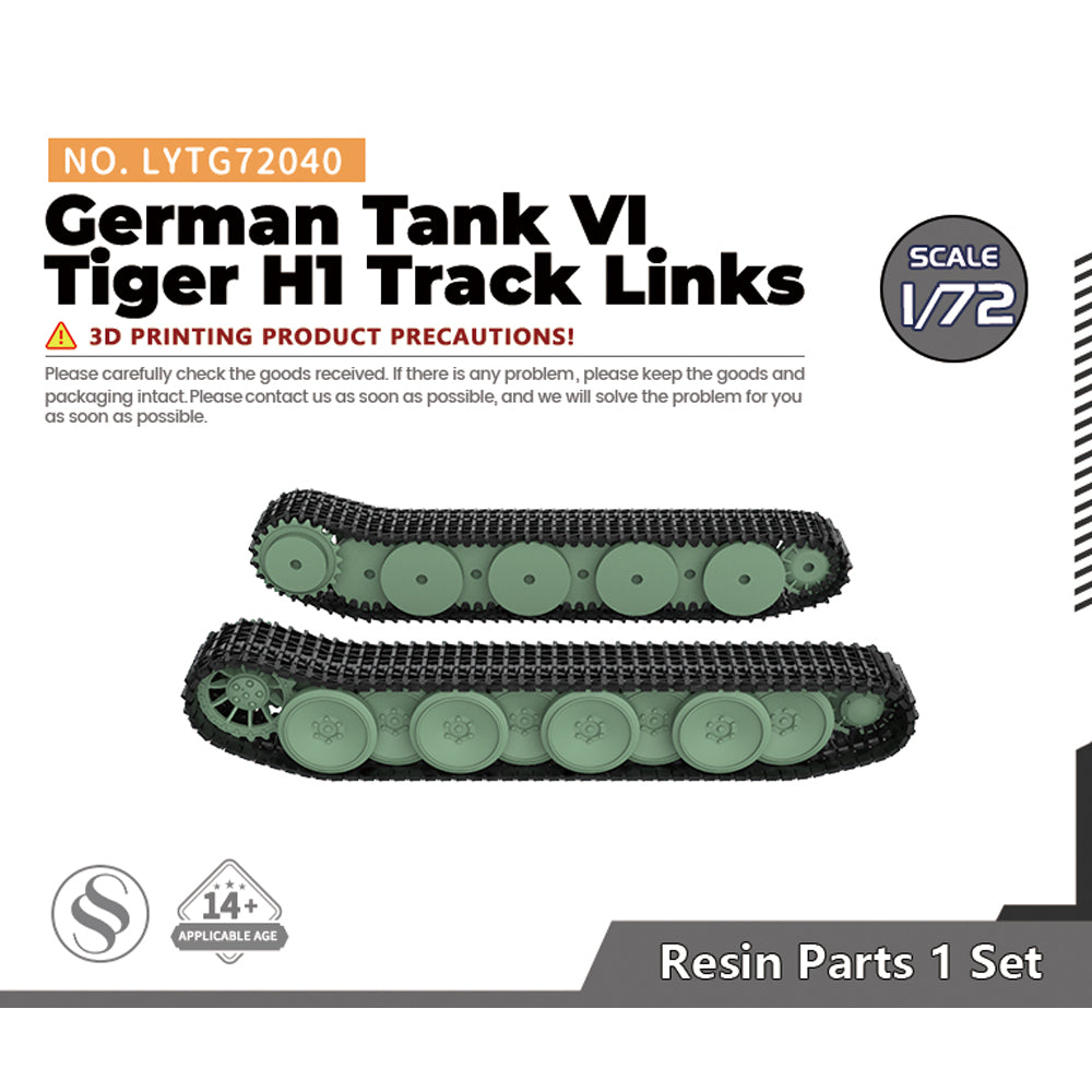 Yao's Studio LYTG040 Model Upgrade Parts German Tank VI Tiger H1 Track Links — scale model kit
