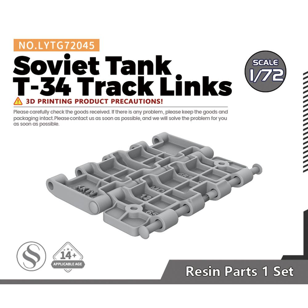 Yao's Studio LYTG045 Model Upgrade Parts Soviet Tank T-34 Track Links — scale model kit