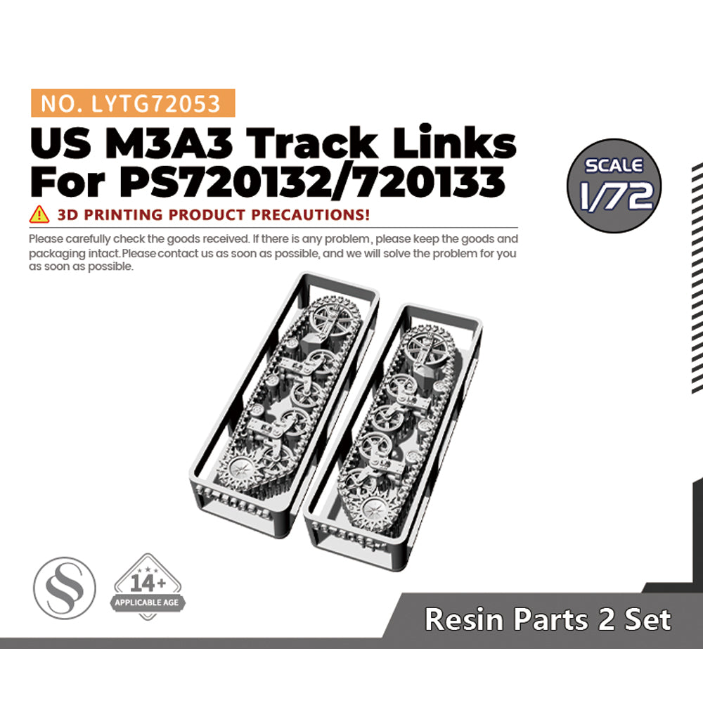 Yao's Studio LYTG053 Model Upgrade Parts US M3A3 Track Links — scale model kit