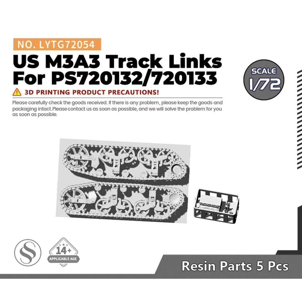 Yao's Studio LYTG054 1/35(48,72,144) Model Upgrade Parts US M3A3 Stuart Track Links — scale model kit