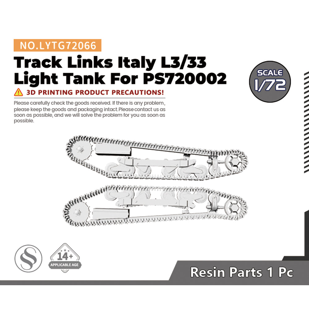 Yao's Studio LYTG066 1/35(48,72,144) Model Upgrade Parts Italy L3/33 Light Tank Track Links — scale model kit