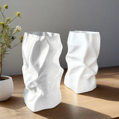 SSMODEL LYTP009B/E/F/G/H  1/L 1/M 1/S  Modern Minimalist Vase – 3D Printed Luxury Home Decor, Unique Geometric Centerpiece for Housewarming & Birthday Gifts (Scandinavian Style) Modern Pleated Vase