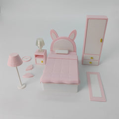 LYTP121011 1/12 Sweet Mini Bedroom Sugar Cube Chamber Series 1/12 Scale 3D Printed DIY Miniature Dollhouse For BJD & Obitsu Dolls Desktop Display