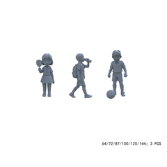 Yao's Studio LYTR007  3Pcs School Life Miniature Figures Scale Resin Model Kits for Diorama & Scene Decor 1set 3D Printed Resin Model Kit by SSMODEL