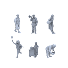 Yao's Studio LYTR038 Handicraft Artisan Daily Scene Resin Miniature Model 3-Piece Set - Handicraft Worker Figures Unpainted DIY Model Painting Handicraft Workshop Scene Decor 1set 3D Printed Resin Model Kit by SSMODEL