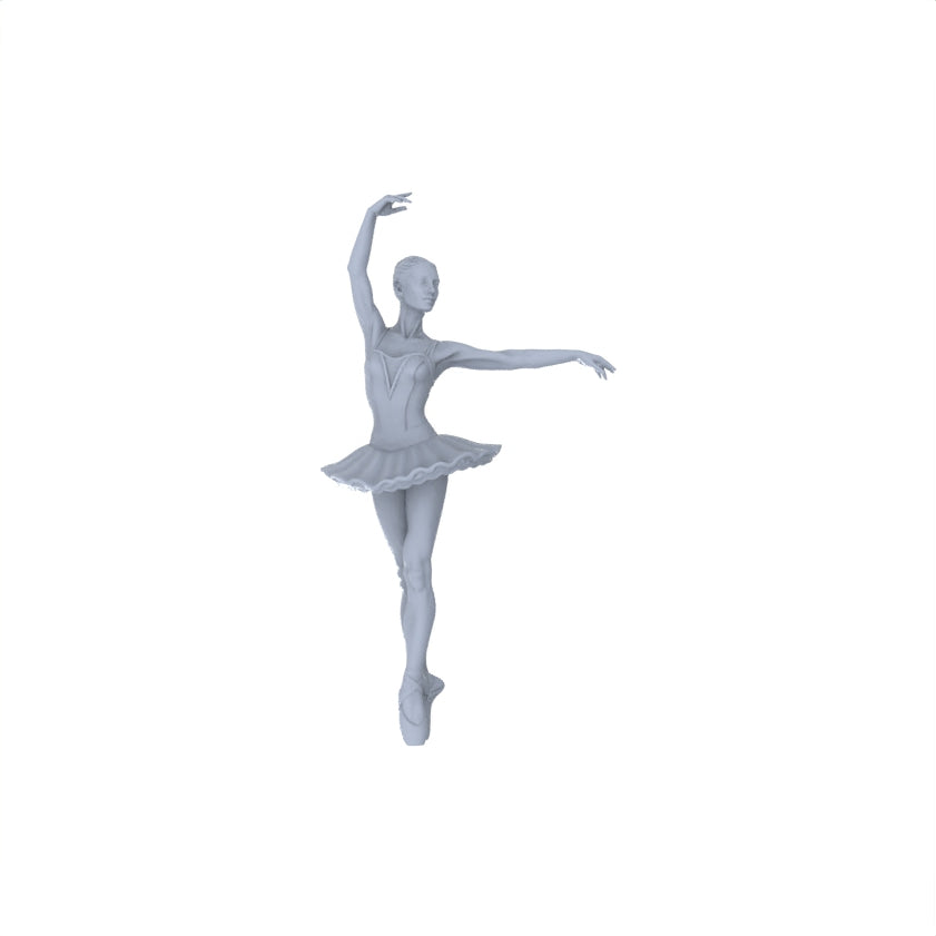 Detail view of Yao's Studio LYTR152 Ballet Dancer Resin Miniature Model 4-Figure Set, Unpainted Ballerina Figures, DIY Painting Dance Scene Decoration Miniatures Diorama Resin Figures Model