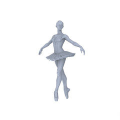 Detail view of Yao's Studio LYTR152 Ballet Dancer Resin Miniature Model 4-Figure Set, Unpainted Ballerina Figures, DIY Painting Dance Scene Decoration Miniatures Diorama Resin Figures Model