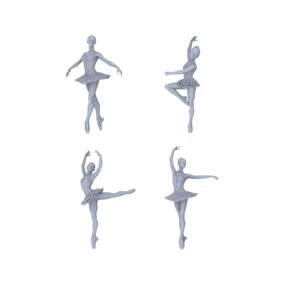 MRY-SFW LYTR152B Modern Ballet Pose Female Single 1pc 3D Printed Resin Model Kit by SSMODEL