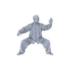 Detail view of Yao's Studio LYTR153  Tai Chi Practitioners Resin Miniature Model 4-Figure Set, Unpainted Elderly Tai Chi Figures, DIY Painting Wellness Scene Decoration Miniatures Diorama Resin Figures Model