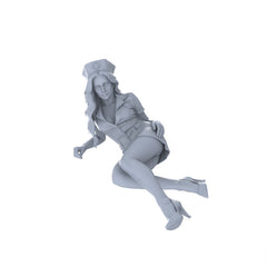 Detail view of Yao's Studio LYTR156  Nurse-styled Resin Miniature Model 5-Figure Set, Unpainted Young Girl Figures, DIY Painting Scene Decoration Miniatures Diorama Resin Figures Model