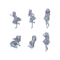 MRY-SFW LYTR158D Modern Beret Lolita Dancing Female Single 1pc 3D Printed Resin Model Kit by SSMODEL