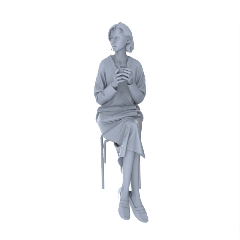 Detail view of Yao's Studio LYTR159 Mahjong Scene Seated Characters Resin Miniature Model 6-Figure Set, Unpainted Chess And Card Leisure Figures, DIY Painting Scene Decoration Miniatures Diorama Resin Figures Model