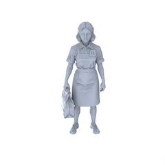 Detail view of Yao's Studio LYTR160 Food Service Staff Resin Miniature Model 4-Figure Set, Unpainted Restaurant Worker Figures, DIY Painting Scene Decoration Miniatures Diorama Resin Figures Model