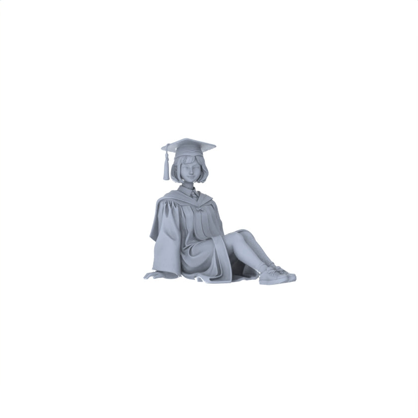 Detail view of Yao's Studio LYTR166  Nurse-styled Resin Miniature Model 5-Figure Set, Unpainted Young Girl Figures, DIY Painting Scene Decoration Miniatures Diorama Resin Figures Model