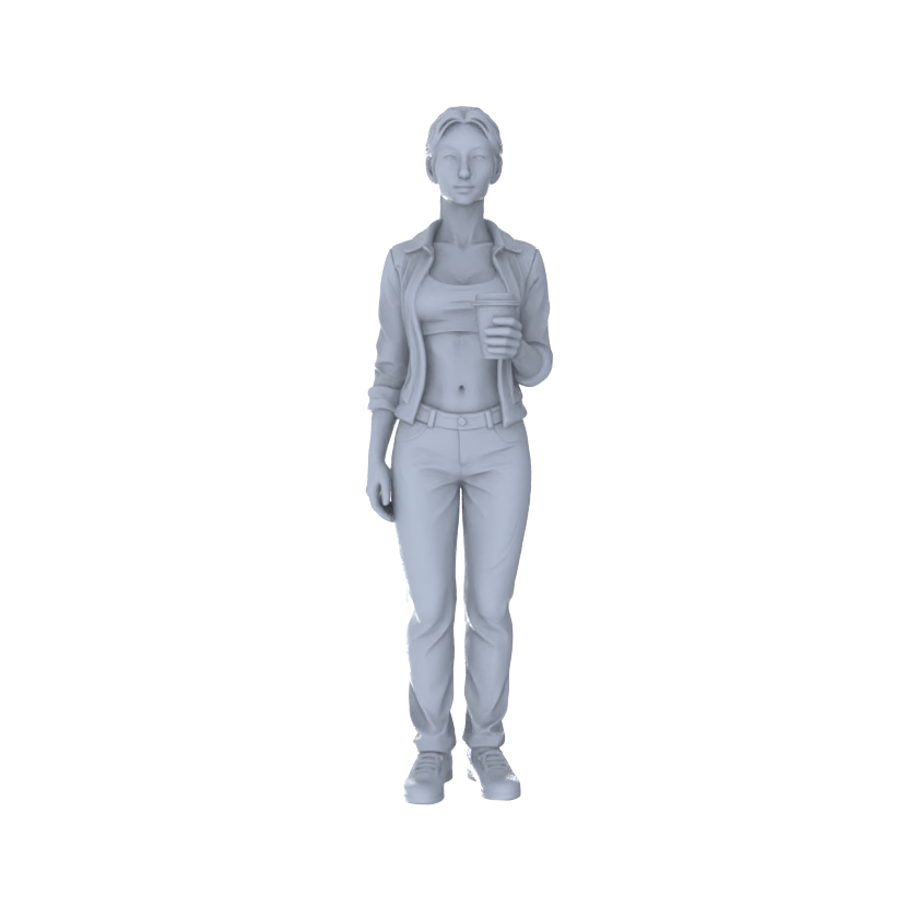 Detail view of Yao's Studio LYTR254  6-Piece Unpainted Miniature Daily People Figurines Perfect for Street Scene & Sand Table Miniatures Diorama Resin Figures Model