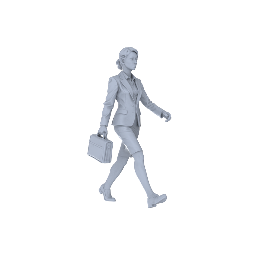 Detail view of Yao's Studio LYTR255 Unpainted Miniature Commuter & Student 4-Piece Set Ideal for Diorama & Sand Table Customization
 Miniatures Diorama Resin Figures Model
