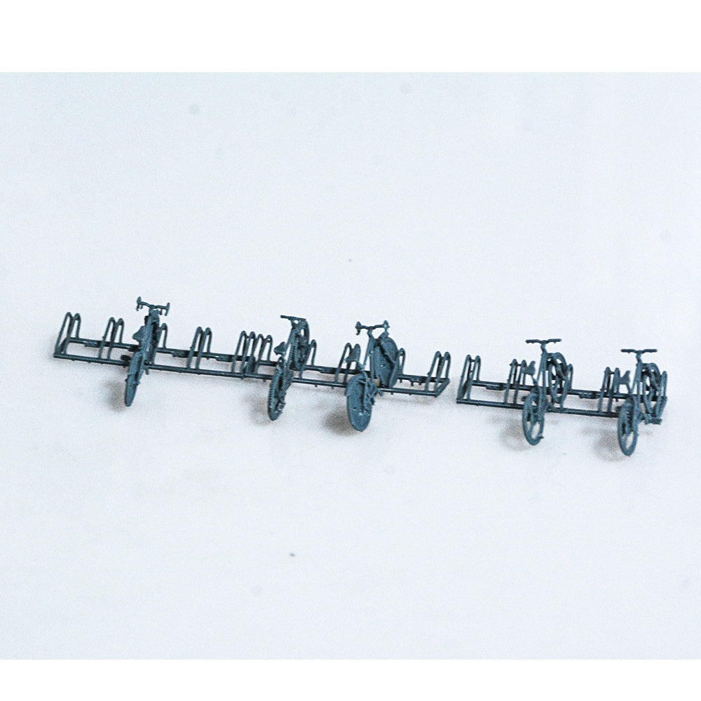 Yao's Studio LYTS042 Bicycles 5pcs Bikes Parking Racks Model Trains Layout Secondary image
