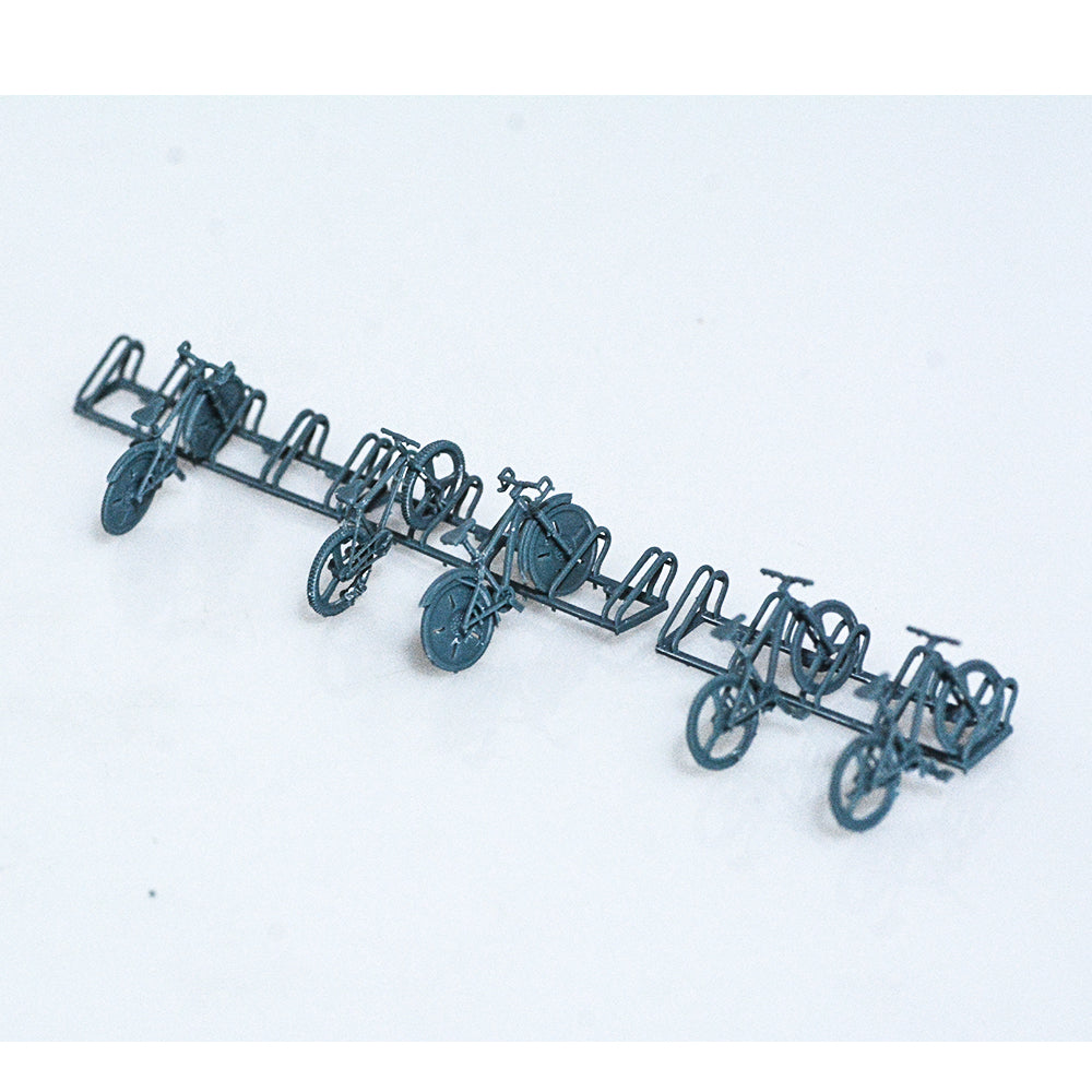 Yao's Studio LYTS042 Bicycles 5pcs Bikes Parking Racks Model Trains Layout Secondary image