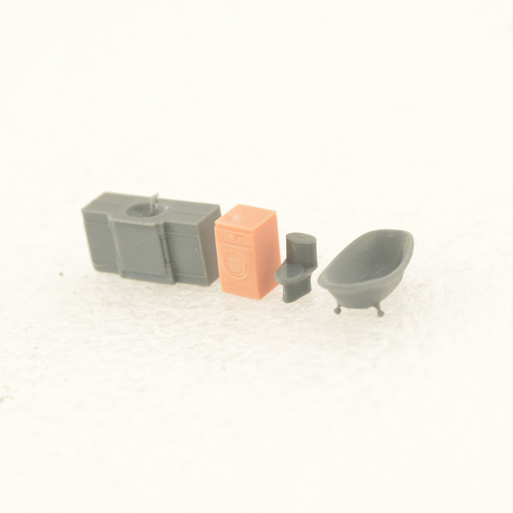 Yao's Studio LYTS005 Miniature Factory Building Military Car Railroad Track Accessory Props Diorama Scenery Modern Bathroom Vanity Sink Cabinet Combination Bathroom Furniture — detail view 4