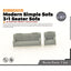 Yao's Studio LYTS009 Miniature Factory Building Military Car Railroad Track Accessory Props Diorama Scenery Modern Simple Sofa 3+1 Seater Sofa