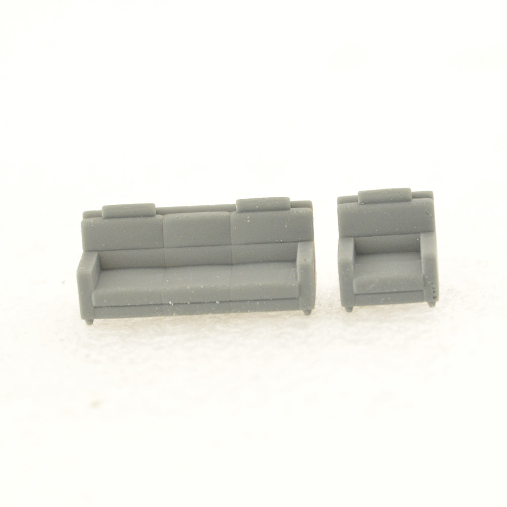 Yao's Studio LYTS009 Miniature Factory Building Military Car Railroad Track Accessory Props Diorama Scenery Modern Simple Sofa 3+1 Seater Sofa — detail view 2