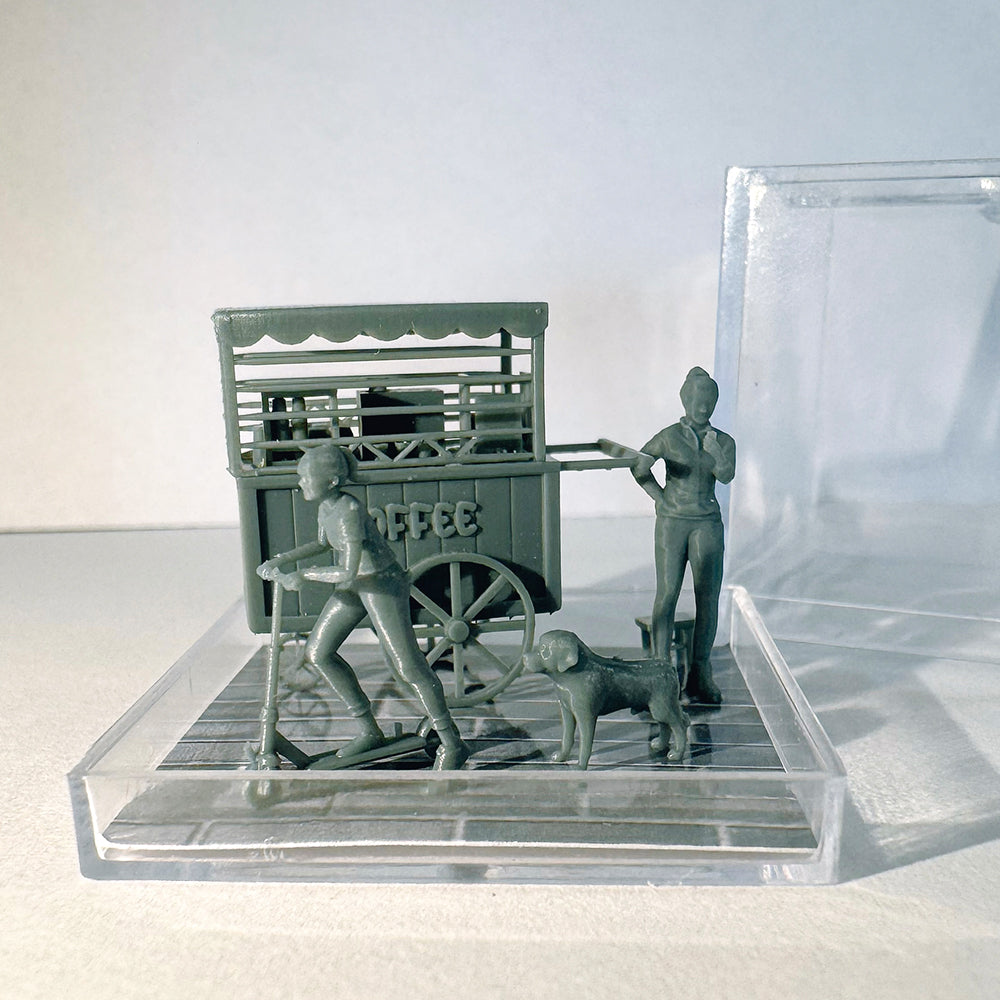 Yao's Studio LYTS016 Miniature Coffee Truck Fair Stall Scene Display Box — detail view 2