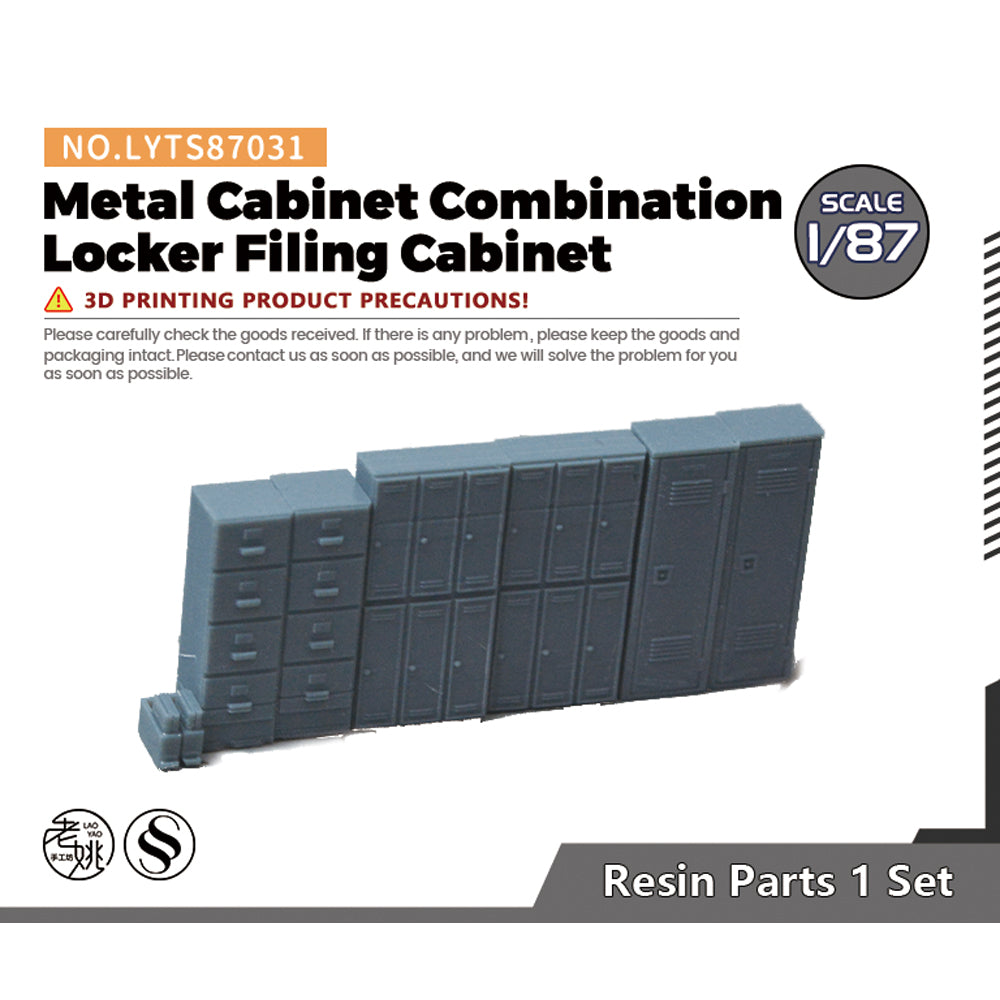 Yao's Studio LYTS031 Miniature Dock factory building Shipyard Display Tower Crane Metal Cabinet Combination Locker Filing Cabinet Main image