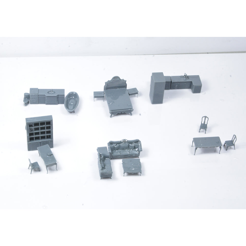 Yao's Studio LYTS034 Miniature Scene Of House Bed Sofa Bathroom Kitchen Bathtub Furniture And Home Appliance Set Interior Components Of The House Secondary image