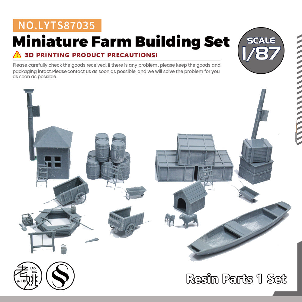 Yao's Studio LYTS035 Miniature Farm Building Set Farm Building Farm Accessories Main image