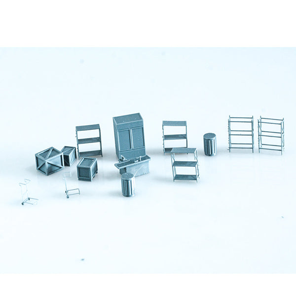 Yao's Studio LYTS039 Railway Scenery Market/Store Interior Accessories Set