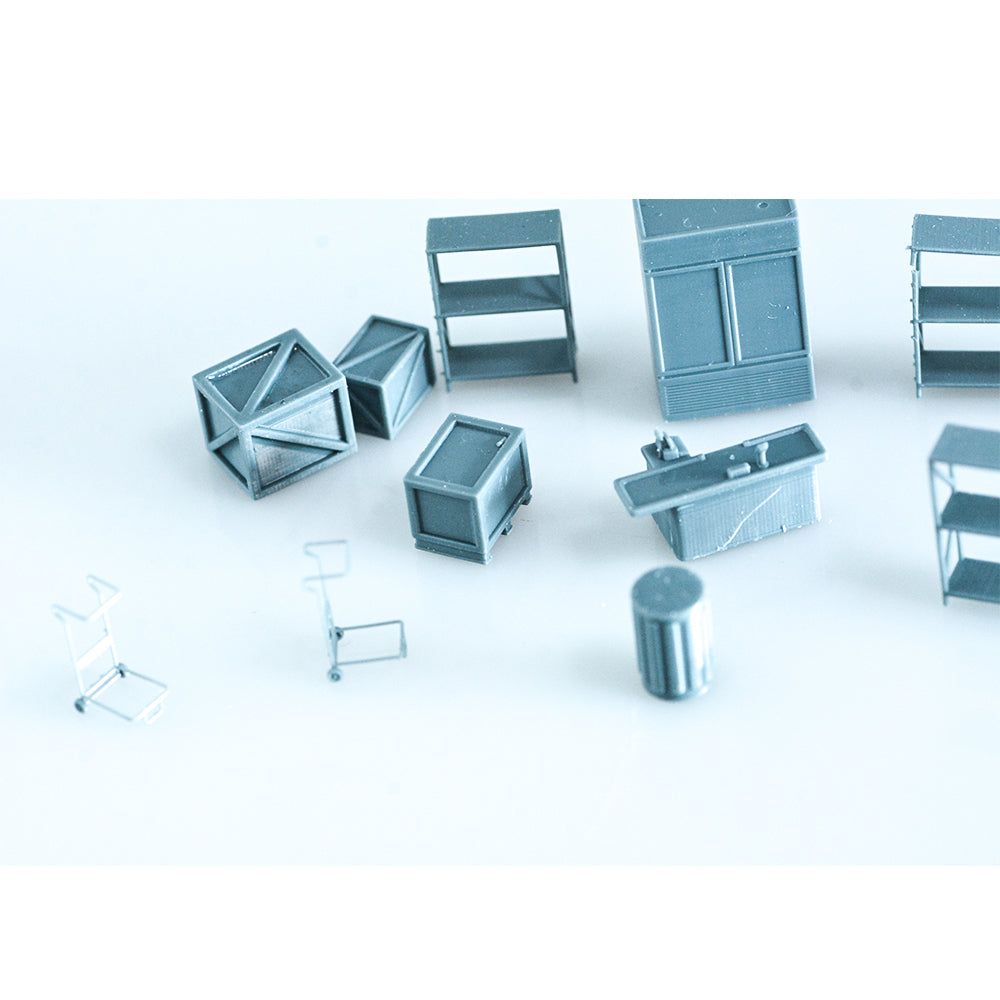 Yao's Studio LYTS039 Railway Scenery Market/Store Interior Accessories Set — detail view 2