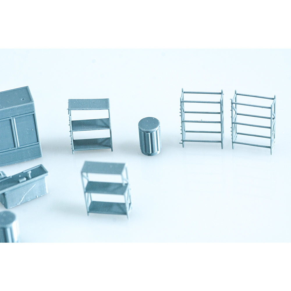 Yao's Studio LYTS039 Railway Scenery Market/Store Interior Accessories Set — detail view 3