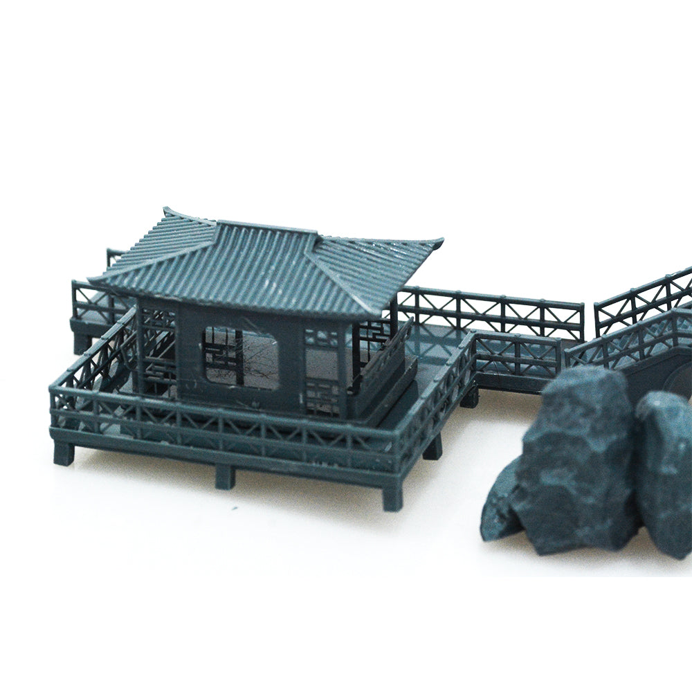 Yao's Studio LYTS045 Miniature Lake Pavilion Scene — detail view 2