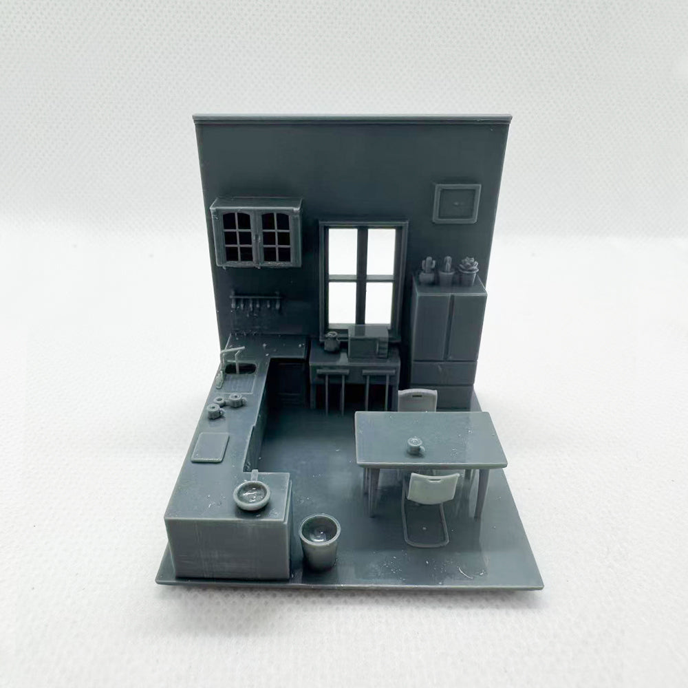 Yao's Studio LYTS012 1/S 1/L Miniature Scenes Simulated Kitchen And Dining Table Models Decorative Ornaments And Dollhouses — scale model kit