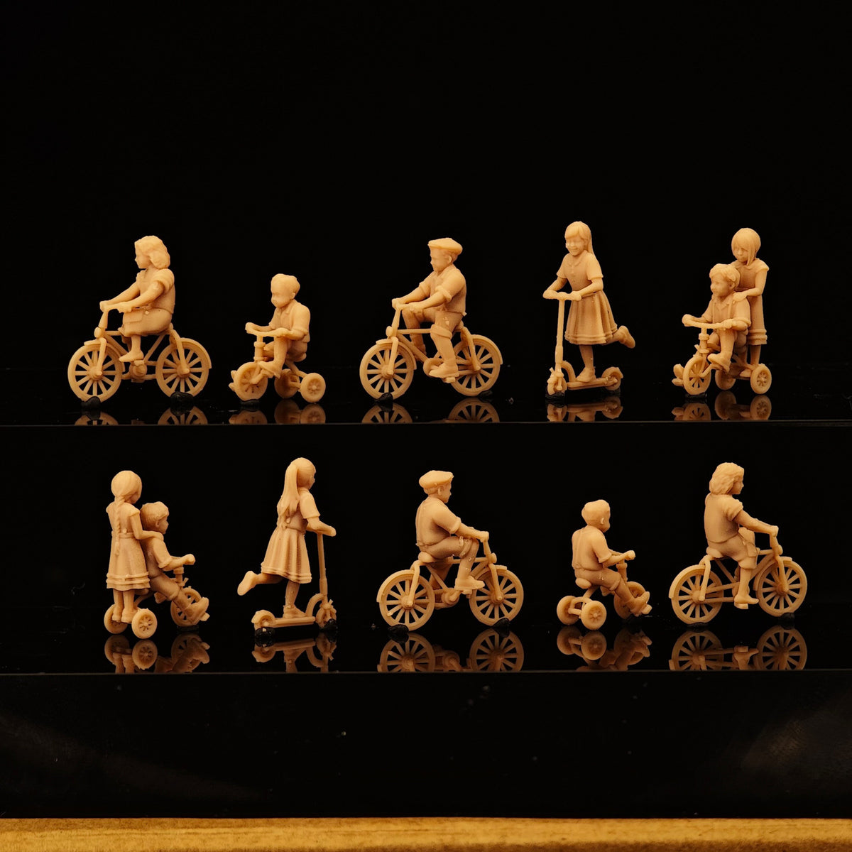 Miniature Model World War II European Cycling Child 6-Person Group Small Soldier White Model LSSNO239 1/35/48/64/72/87/100/144